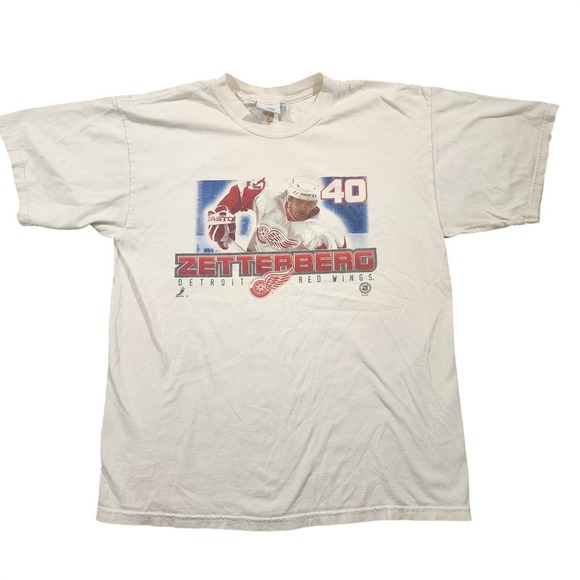 NHL Other - Vintage 2000s Detroit Red Wings Henrik Zetterberg NHL Hockey T Shirt Size L